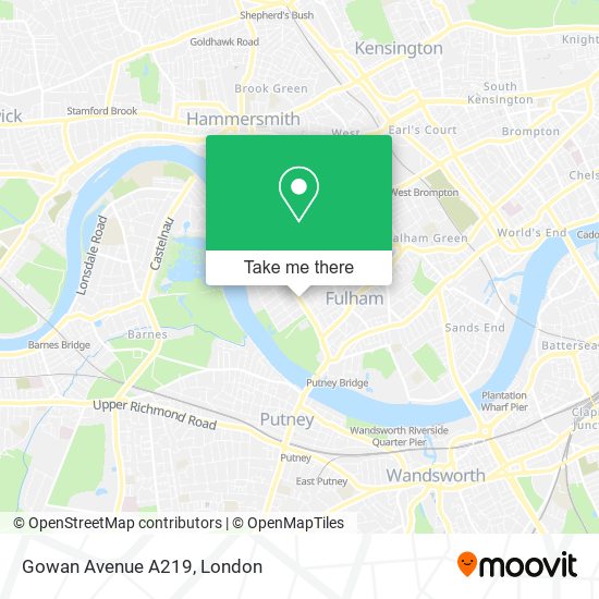 Gowan Avenue A219 map