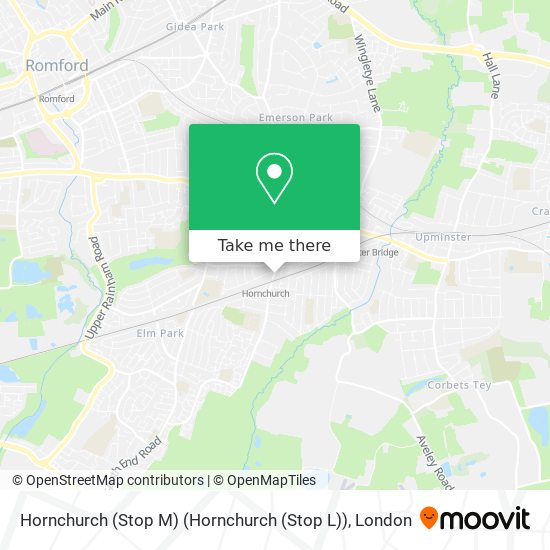 Hornchurch (Stop M) (Hornchurch (Stop L)) map