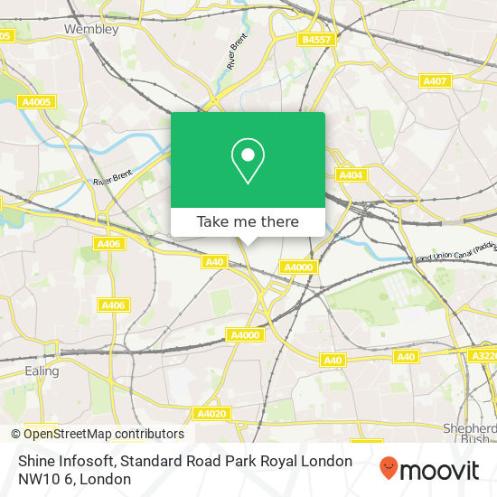 Shine Infosoft, Standard Road Park Royal London NW10 6 map