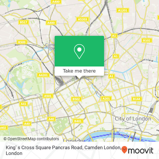 King' s Cross Square Pancras Road, Camden London map