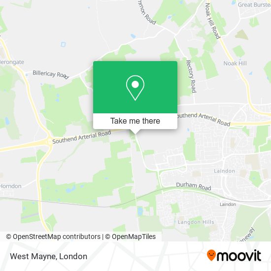 West Mayne map