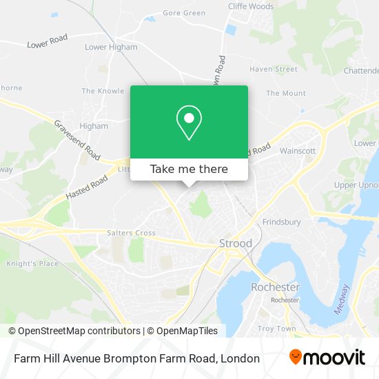 Farm Hill Avenue Brompton Farm Road map