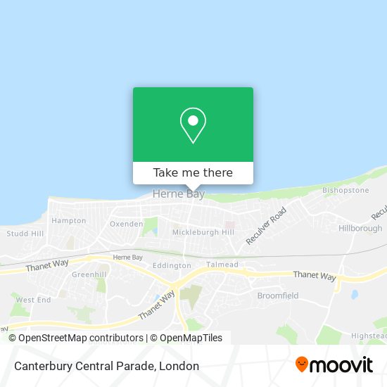 Canterbury Central Parade map