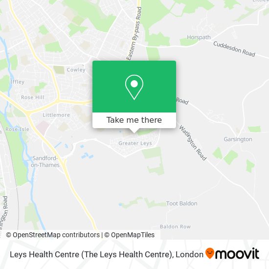 Leys Health Centre map