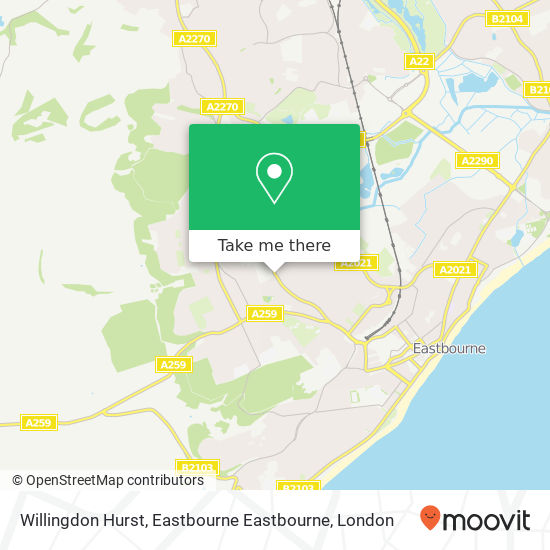 Willingdon Hurst, Eastbourne Eastbourne map