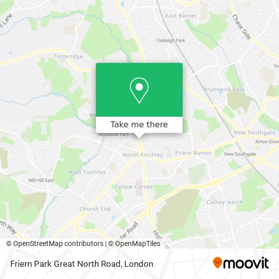 Friern Park Great North Road map