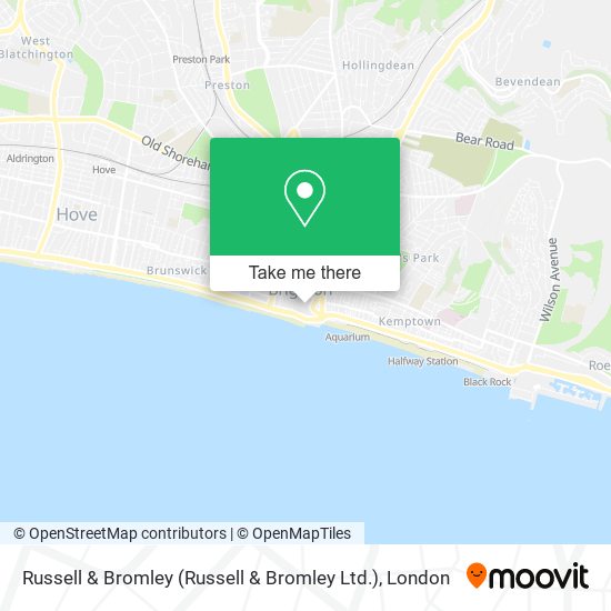 Russell & Bromley (Russell & Bromley Ltd.) map