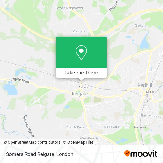 Somers Road Reigate map