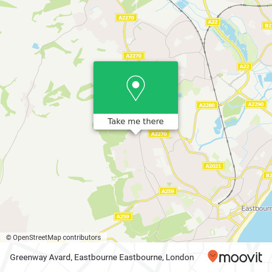 Greenway Avard, Eastbourne Eastbourne map