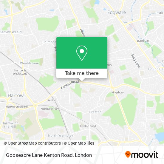 Gooseacre Lane Kenton Road map