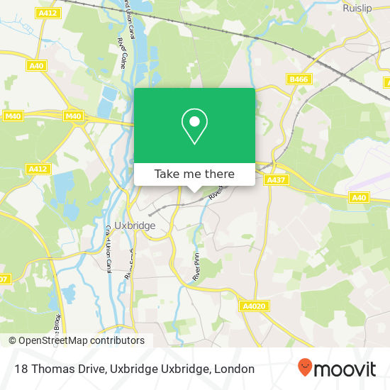 18 Thomas Drive, Uxbridge Uxbridge map