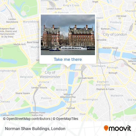Norman Shaw Buildings map