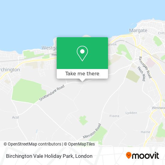 Birchington Vale Holiday Park map