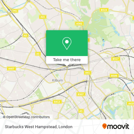 Starbucks West Hampstead map