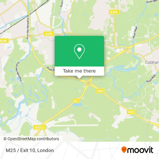 M25 / Exit 10 map