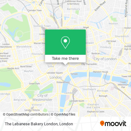 The Lebanese Bakery London map
