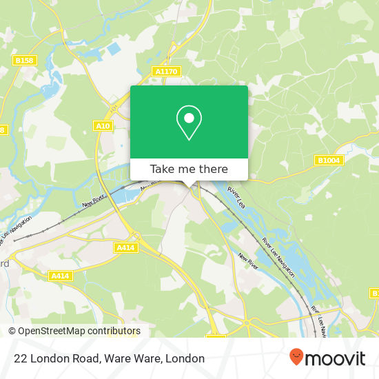 22 London Road, Ware Ware map