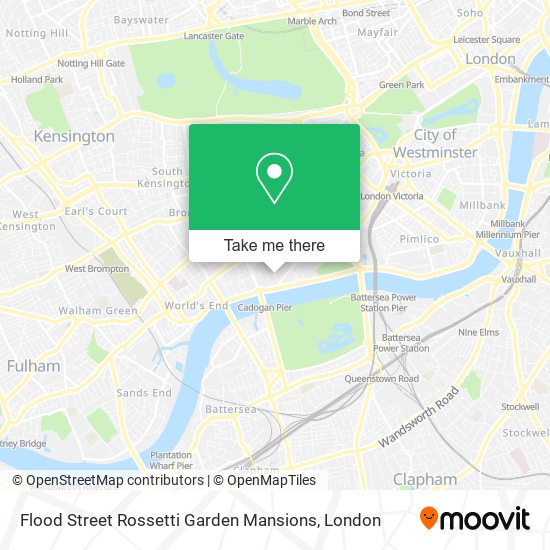 Flood Street Rossetti Garden Mansions map