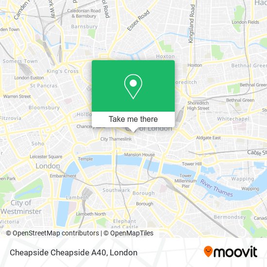 Cheapside Cheapside A40 map