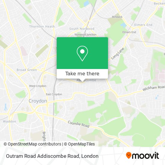 Outram Road Addiscombe Road map
