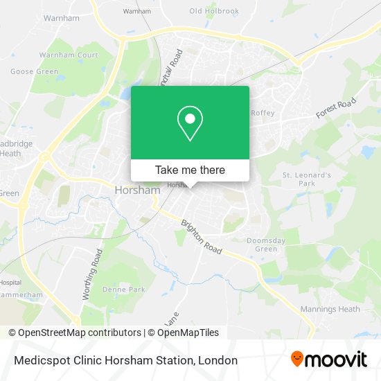 Medicspot Clinic Horsham Station map