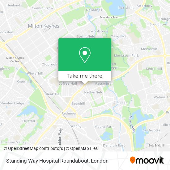 Standing Way Hospital Roundabout map