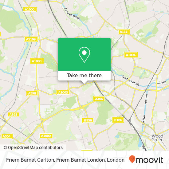 Friern Barnet Carlton, Friern Barnet London map