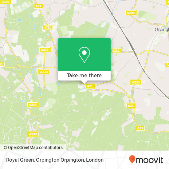 Royal Green, Orpington Orpington map