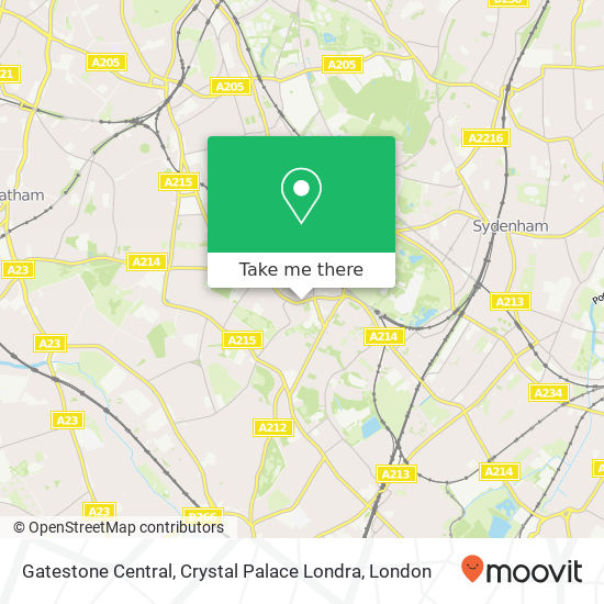 Gatestone Central, Crystal Palace Londra map