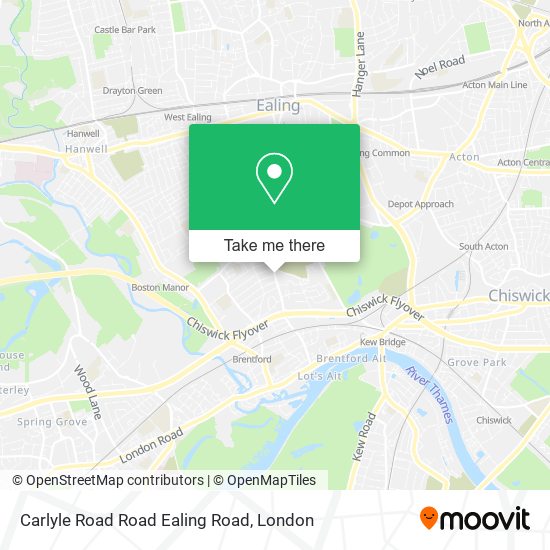 Carlyle Road Road Ealing Road map