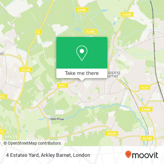 4 Estates Yard, Arkley Barnet map