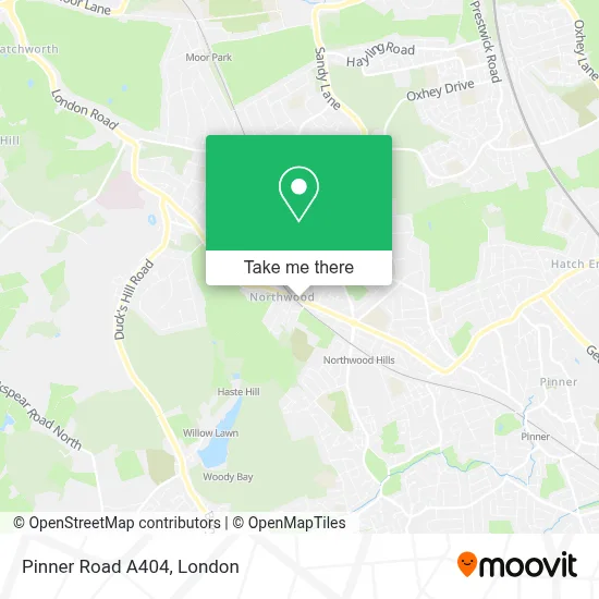 How to Get to Pinner Road A404 in Northwood by Bus, Tube or Train?
