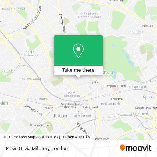 Rosie Olivia Millinery map