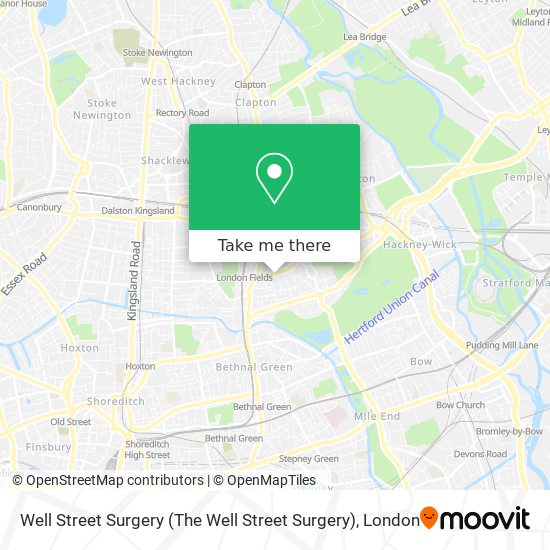 Well Street Surgery map