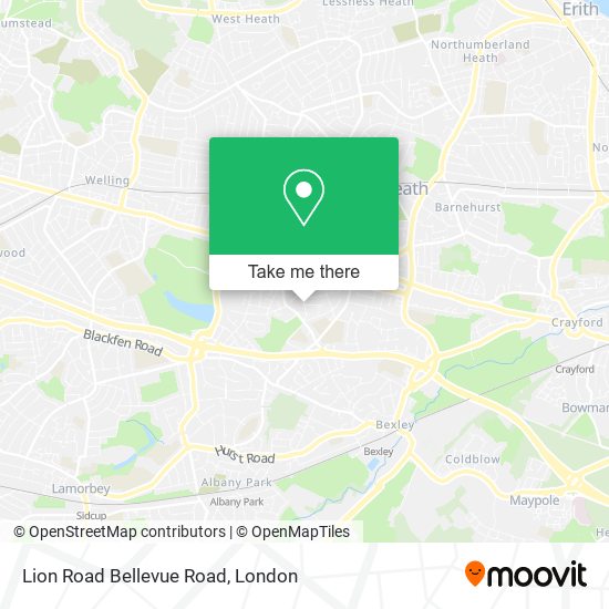 Lion Road Bellevue Road map