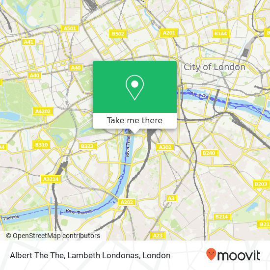 Albert The The, Lambeth Londonas map