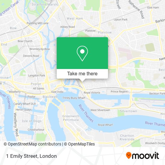 1 Emily Street map