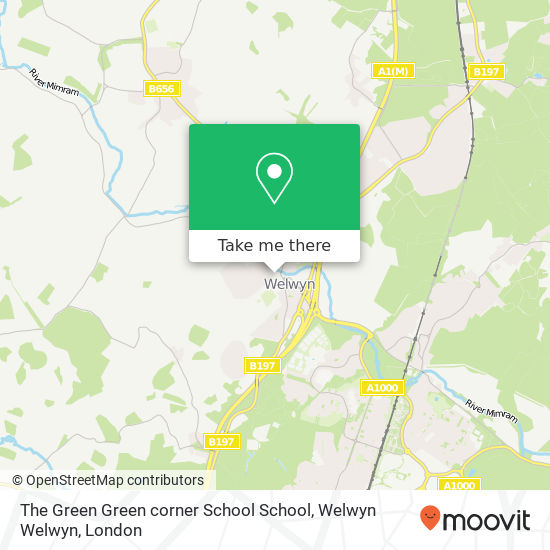 The Green Green corner School School, Welwyn Welwyn map