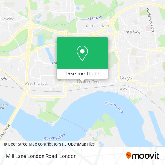 Mill Lane London Road map