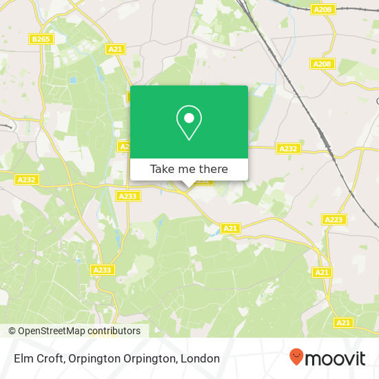 Elm Croft, Orpington Orpington map