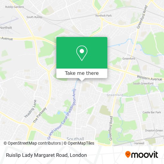 Ruislip Lady Margaret Road map
