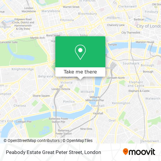 Peabody Estate Great Peter Street map
