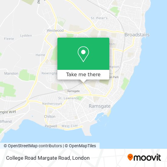 College Road Margate Road map