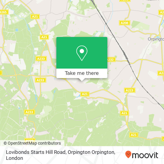 Lovibonds Starts Hill Road, Orpington Orpington map