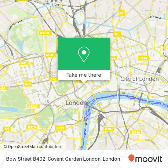 Bow Street B402, Covent Garden London map