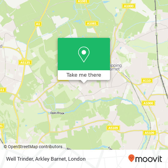 Well Trinder, Arkley Barnet map