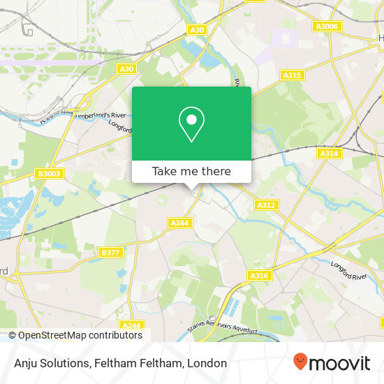 Anju Solutions, Feltham Feltham map