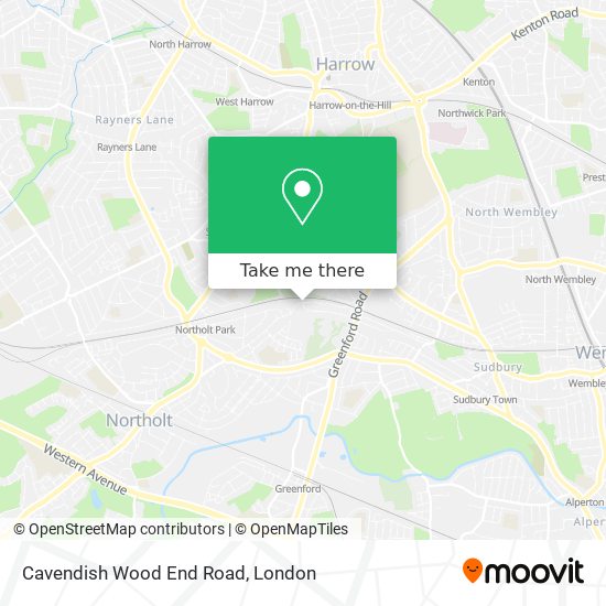 Cavendish Wood End Road map