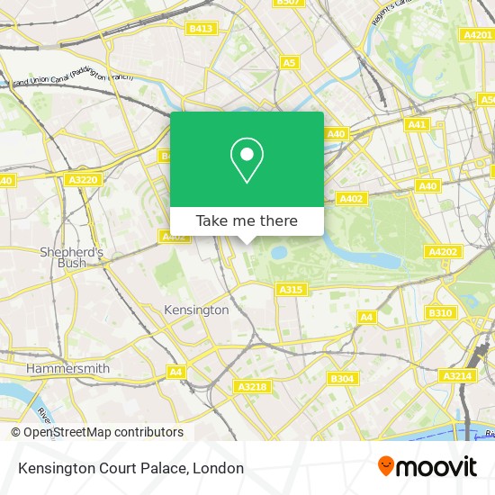 Kensington Court Palace map