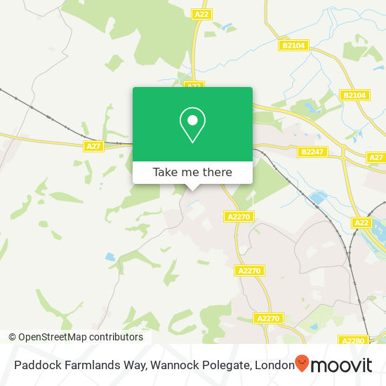 Paddock Farmlands Way, Wannock Polegate map